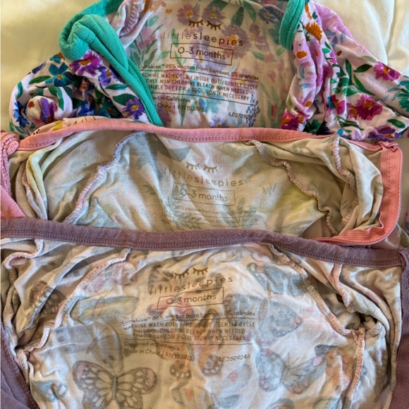 Little Sleepies 0-3 Zippee Pajamas bundle - Picture 6 of 6